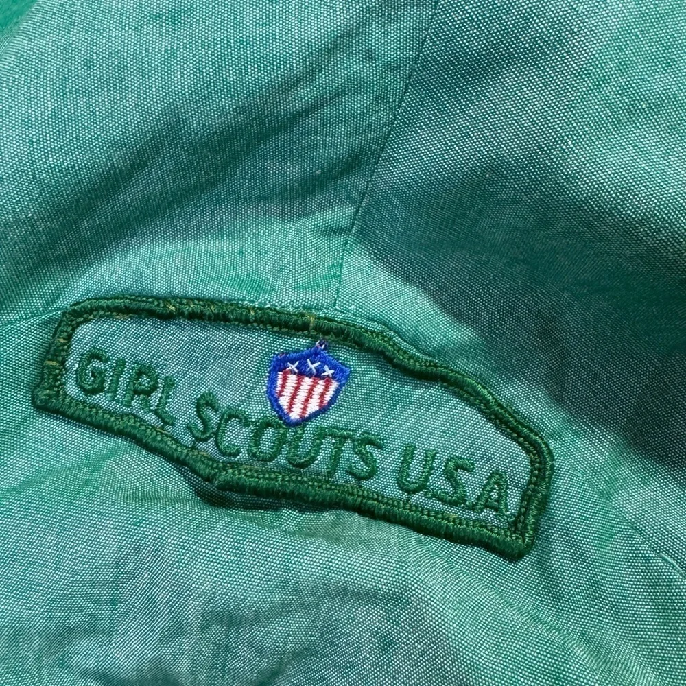 Vintage Green Girl Scout Uniform Dress 1950's Memoribilia, Size 10